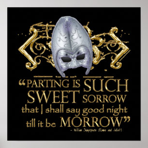 Romeo & Julia Zitat (Gold-Version) Poster