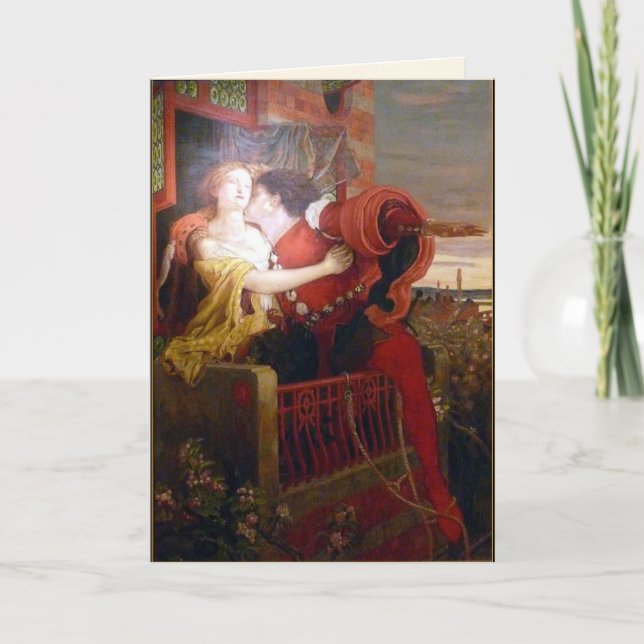 Romeo & Juliet Romantic Valentine Card Feiertagskarte (Vorderseite)