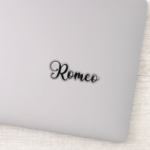 Romeo Name - Handgeschriebene Kalligrafie Aufkleber
