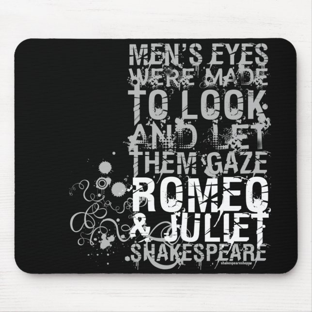 Romeo- u. Julietmann-Zitat Mousepad (Vorne)