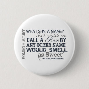 Romeo- u. Julietnamen-Zitat Button