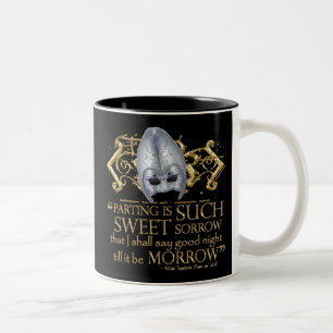 Romeo- u. Julietzitat (Goldversion) Zweifarbige Tasse