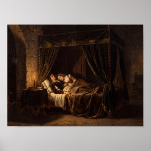 Romeo und Julia Kerzenbeleuchtetes Schlafgemach Poster