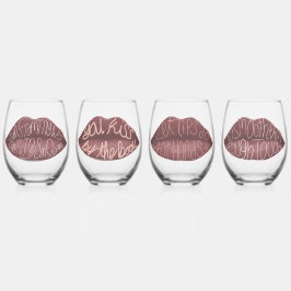 Romeo und Julia lips kiss quotes gläser Set