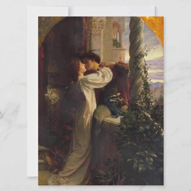Romeo und Julia (von Frank Dicksee) Karte (Vorderseite)