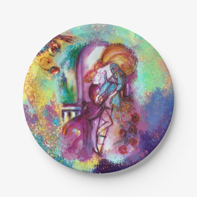 ROMEO UND JULIET Romantischer Valentinstag Pappteller (Vorderseite)