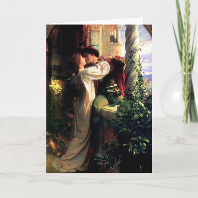 Romeo- und Julietgruß-Karte Karte (Vorderseite)