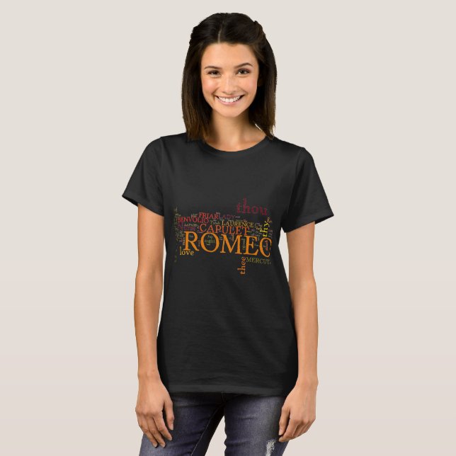Romeo- und Julietwort-Kunst T-Shirt (Vorne ganz)