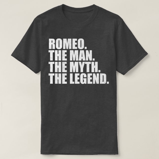RomeoRomeo Name Romeo Vorname T-Shirt (Design vorne)