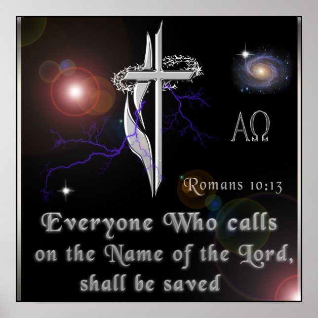 Römer 10:13 Alle, die den Namen anrufen Poster (Vorne)