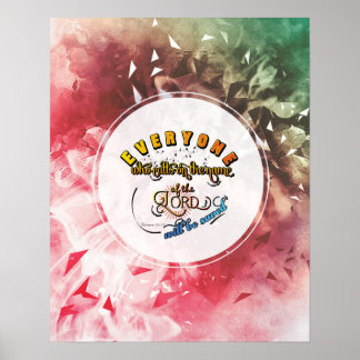 Römer 10: 13 Bibelverse Bibelgeschenke Poster