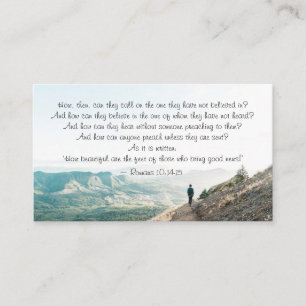 Römer 10:14-15 Wie dann sollen sie ihn anrufen Visitenkarte