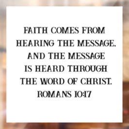 Römer 10:17 Custom Bible Verse Christlich Fensteraufkleber
