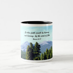 Römer 10:17 zweifarbige tasse