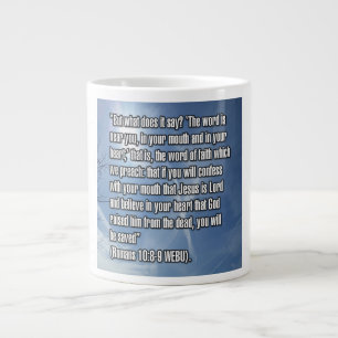 Römer 10:8-9 WEBU Mug Jumbo-Tasse