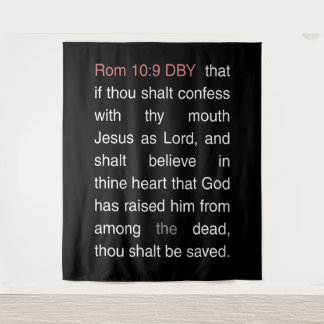 Römer 10:9 Darby-Übersetzung Wandteppich