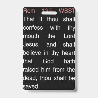 Römer 10:9 Webster 1833 Bibel Ausweis