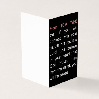 Römer 10:9 Webster Bibel Edition Bibel Visitenkarten