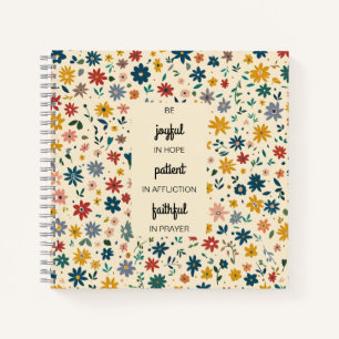 Römer 12:12 Blumenfelder SpiralNotebook Notizbuch
