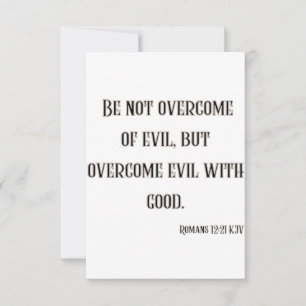 Römer 12:21 KJV Bible Verse Flat Greeting Card Karte