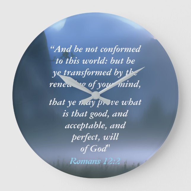 Römer 12:2 große wanduhr (Vorderseite)