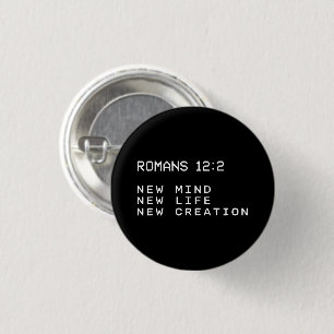 Römer 12:2 Neuer Geist Lebensschöpfung Minimalist Button