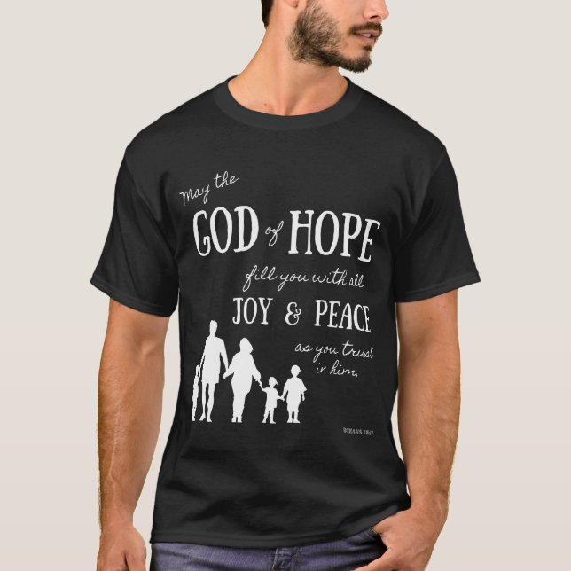 Römer 15:13 Bibelverse für Christliche Männer T-Shirt (Vorderseite)