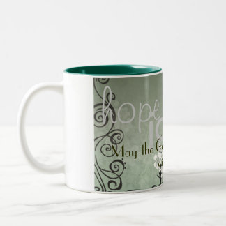 Römer-15:13 Hoffnung, Frieden, Freude-Tasse Zweifarbige Tasse