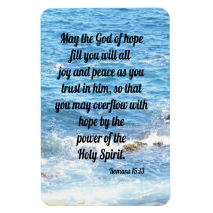 Römer 15:13.  Kühlschrank Magnet