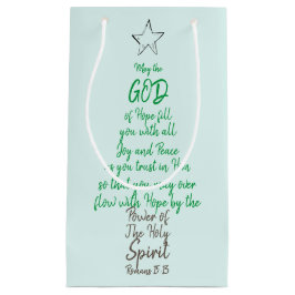 Römer 15:13 Weihnachtskarte Gott hoffen Freude & F Kleine Geschenktüte