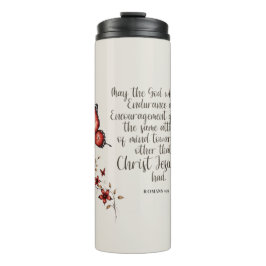 Römer 15:5 Bibelverse Bild Thermosbecher