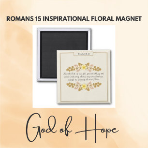 Römer 15 Gott der Hoffnung Florale Inspirierende K Magnet