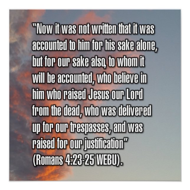 Römer 4:23-25 WEBU Poster (Vorderseite)