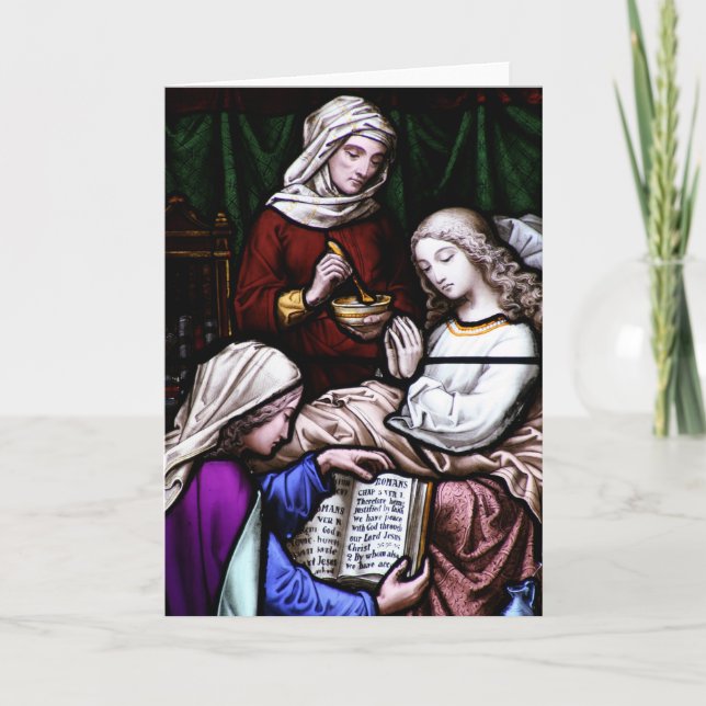 Römer 5:1: verkettete Glaskarte Karte (Vorderseite)