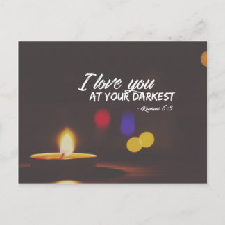 Römer 5:8 - Liebe am dunkelsten Postkarte