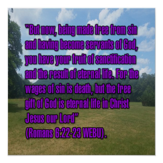 Römer 6:22-23 WEBU Poster (Vorderseite)
