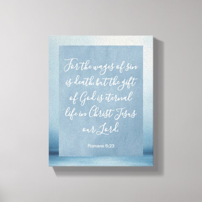 Römer 6:23 Bibelverse Leinwanddruck (Vorderseite)
