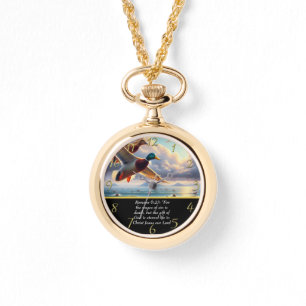 Römer 6:23 Christlicher Glaube kreuzen mit Enten Armbanduhr