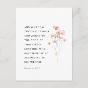 Römer 8,28 Alles wirkt zum Guten Poster Postkarte