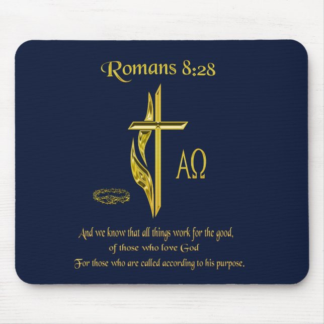 Römer 8:28 Christlich Mousepad (Vorne)