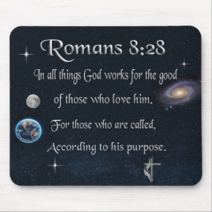Römer 8,28 christlicher Bibelvers Mousepad