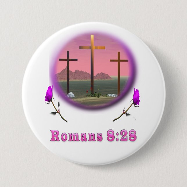 Römer 8:28 Designs Button (Vorderseite)