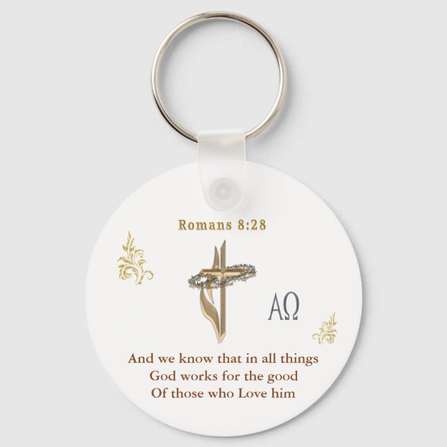Römer 8:28 schlüsselanhänger (Vorderseite)