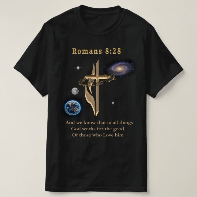 Römer 8:28 T-Shirt (Design vorne)