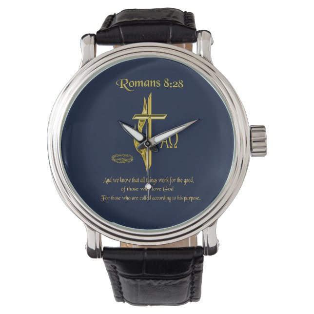 Römer 8:28 Uhr "Scripture Watches" (Vorderseite)