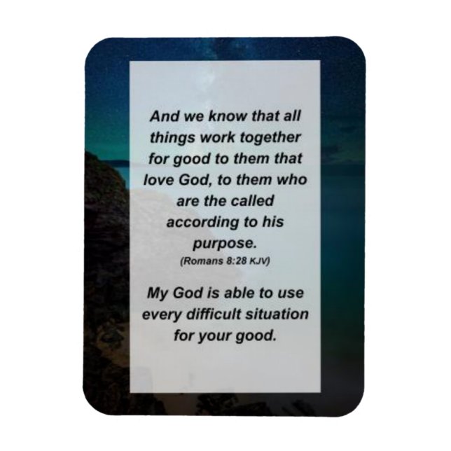 Römer 8:28 Und wir wissen, dass alles funktioniert Magnet (Vertikal)