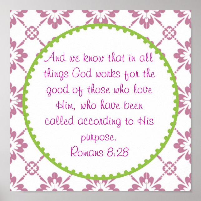 Römer 8:28 Wall-Poster Poster (Vorne)