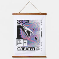 Römer 8:31 Cyberpunk Hand Of God Glitch Art