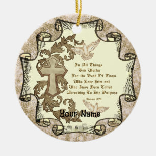 Römer Acht 28 christlicher Schmuck Keramik Ornament