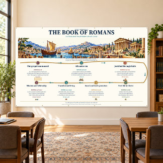 Römerbrief Bibelstudium-Wandkarte 120x72 Banner